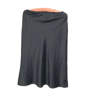 All in favor midi skirt blue satin